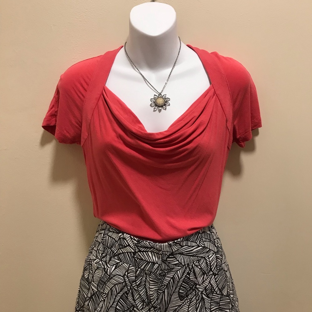 LOFT DRAPE NECK TEE